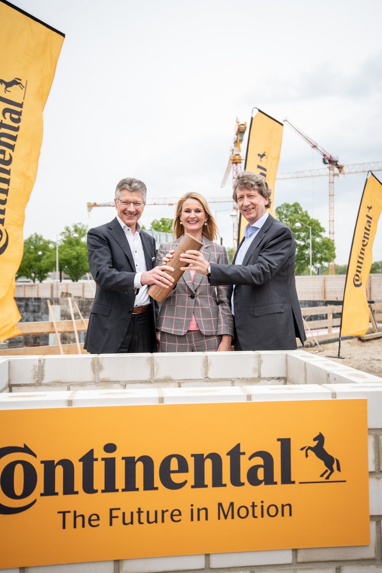 foundation stone laid | executive board members with time capsule