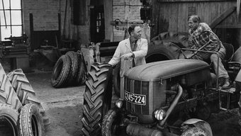 Tractor tires put through their paces, April 1959