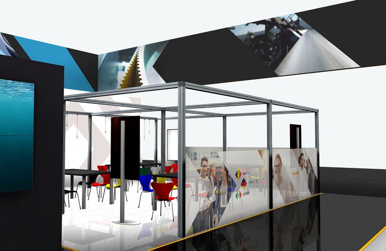 Industrie-Hackathon mit Start-up Corner Außenansicht