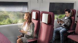 Innovative Materialien von Continental bieten mehr Komfort und praktische Funktionen im Zugabteil