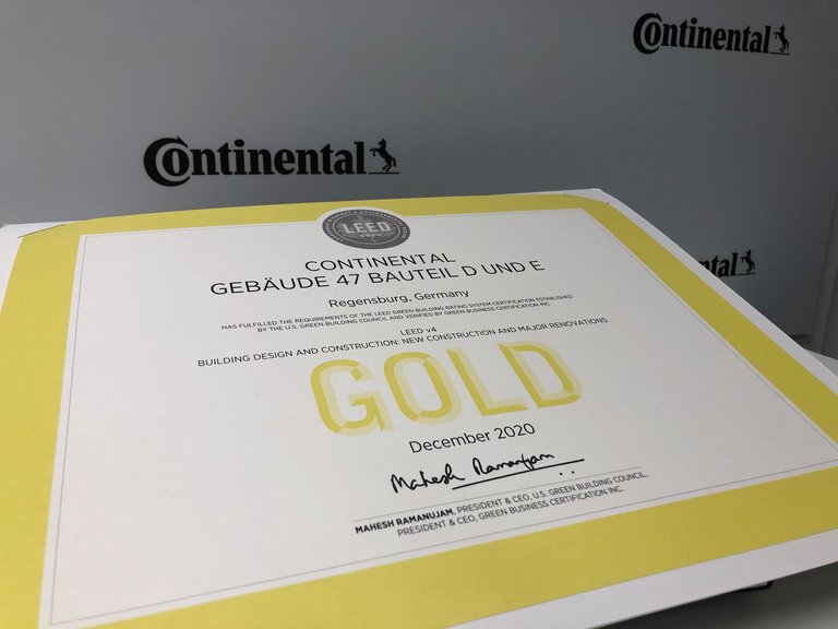 Continental_PB_LEED Zertifikat