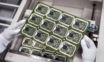 Printed circuit boards for the production of long range radar sensors at Continental plant