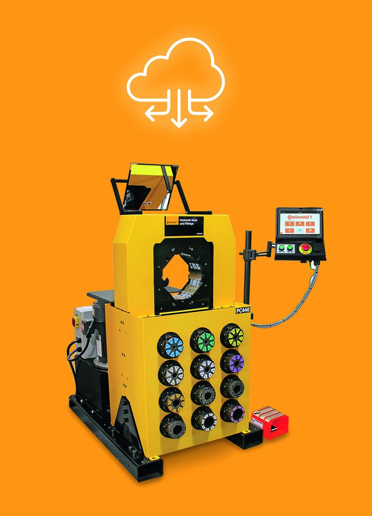 The CrimpIQ controller enables hoses to be remotely maintained and updates loaded.