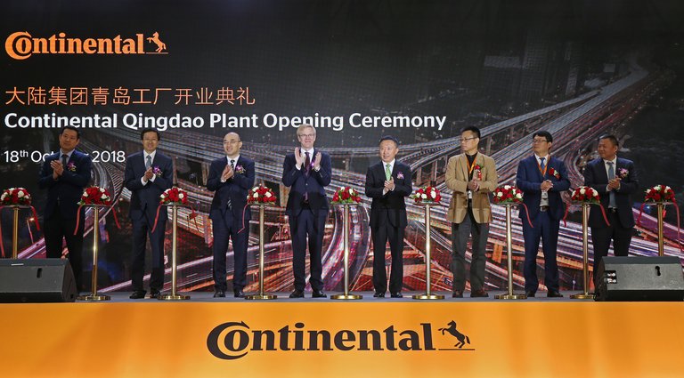 Ribbon-cutting ceremony for the new plant.