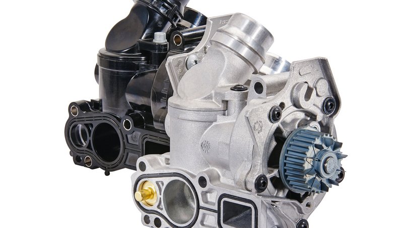 A new metal water pump housing.