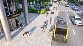 Continentals Vision: Nahtlose Mobilität kombiniert autonome Shuttles mit Lieferrobotern