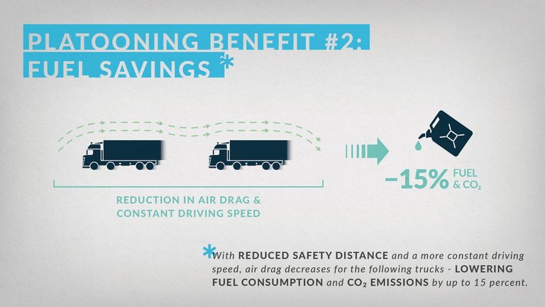 Platooning benefit/fuel saving