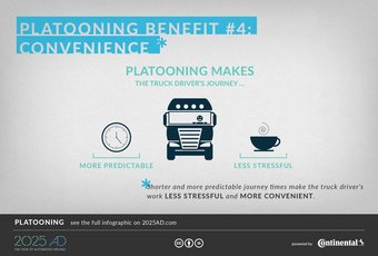Platooning benefit convenience