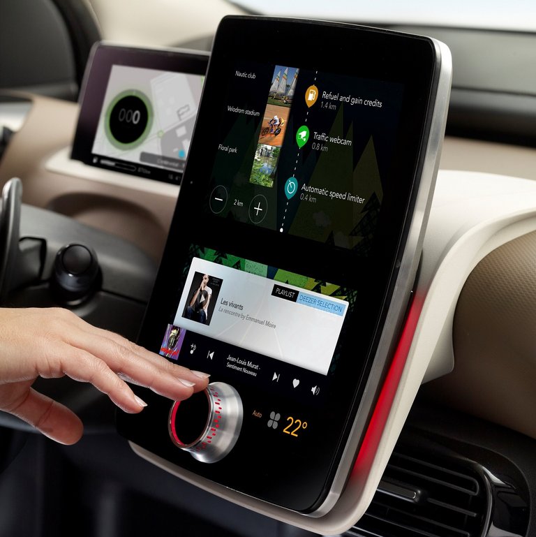 The demo car offers intelligent functions 