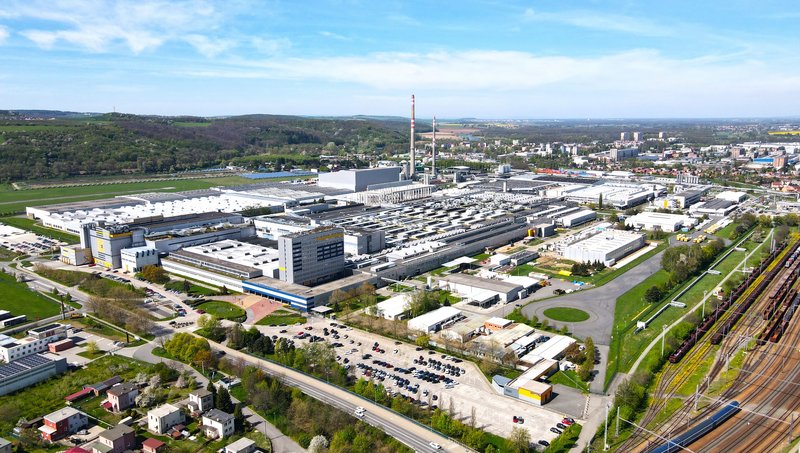 Pohled na areál společnosti Continental Barum s.r.o. Otrokovice v roce 2024.